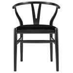 Euro Style - Evelina Side Chair Set of 2, Black - Evelina Side Chair with Black Stained Framed and Black Velvet Seat - Set of 2