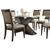 Homelegance Bering 5-Piece Glass Dining Room Set with X-Base