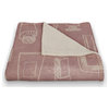 Cream Makeup Icons on Pink 50x60 Coral Fleece Blanket