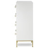 Mallory Chest 8-Drawer White Lacquer