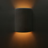 Eloise Half Cylinder Outdoor Wall Light, Bisque Dark Gray, Open Top