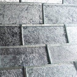 2x4 Glossy Glitter Ice Sky Subway Glass Mosaic Tiles - Home Accessories & Decor