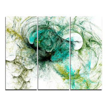 "Fractal Digital Paint Pattern" Digital Wall Art, 3 Panels, 36"x28"