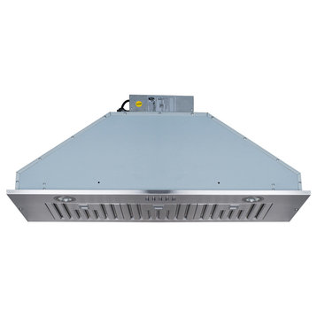 Stainless Steel Range Hood With 3  Speed Button Control, Stainless Steel, 36 in.