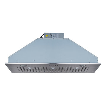 Stainless Steel Range Hood With 3  Speed Button Control, Stainless Steel, 36 in.
