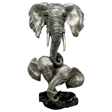 Sisters Elephants Bronze Sculpture