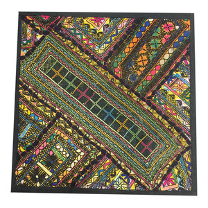 Mogul Interior - Indian Patchwork Banjara Sequin Work Multicolor Pillow Sham, 18"x18" - Pillowcases And Shams