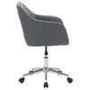 CorLiving Marlowe Upholstered Chrome Base Task Chair, Grey