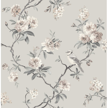 Chinoiserie Stone Floral Wallpaper Bolt