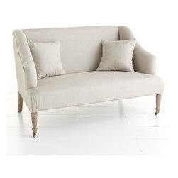 French Linen Settee - Loveseats