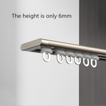 CHRY55 White Very Thin Curtain Rails Concealed Ceiling Mounted