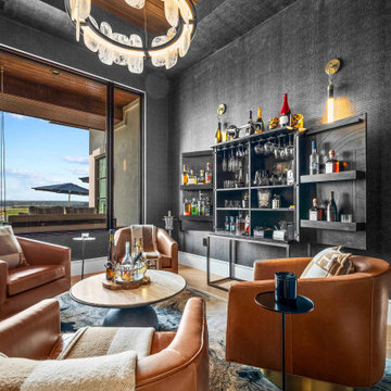 Speakeasy Lounge with Custom Bar Cabinet