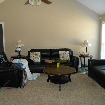 Before:  Living space without focus