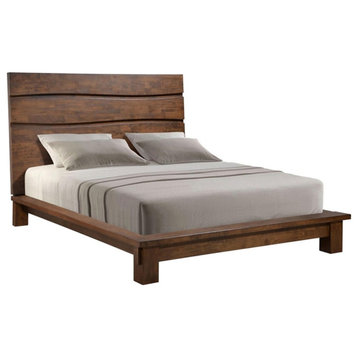 Coaster Genevieve Modern Wood California King Platform Bed in Dark Brown