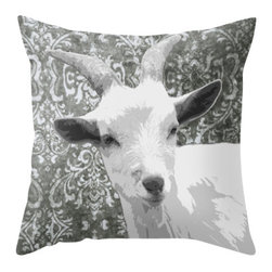 BACK to BASICS - Goat Grey Pillow Cover, 16x16 - Decorative Pillows