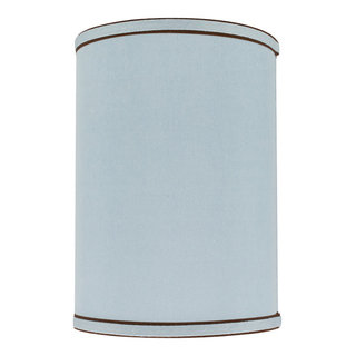 31019 Hardback Drum Shape Spider Lamp Shade, Light Blue, 8