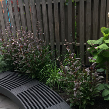 Modern Garden with Curved Corten Border