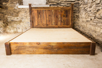 Rustic Pine Platform Bed