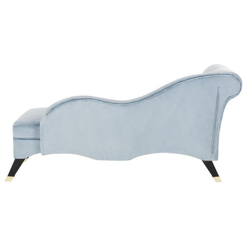 Caiden Velvet Chaise W/ Pillow, Fox6284D