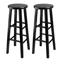 Winsome 29-Inch Square Leg Bar Stool, Set of 2 - Bar Stools And Counter Stools