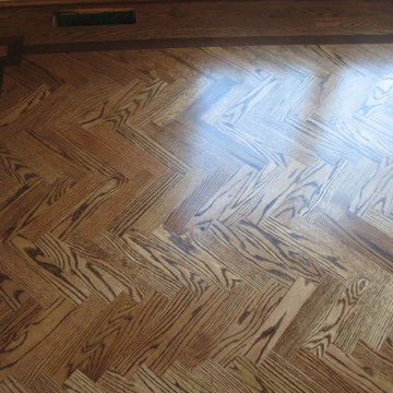 Herringbone with Walnut Border