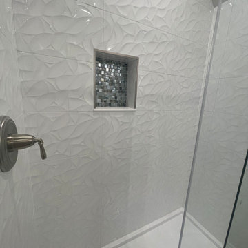 Tub Surround and Shower- 3D Wavy tiles
