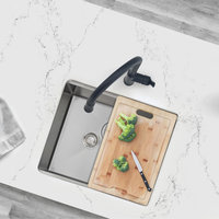 STYLISH 22'' Workstation Single Bowl Undermount 16G Stainless Steel Kitchen Sink