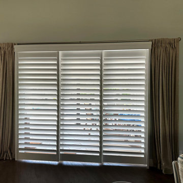 Bypass Plantation Shutters for Sliding Glass Doors — Palm City, FL