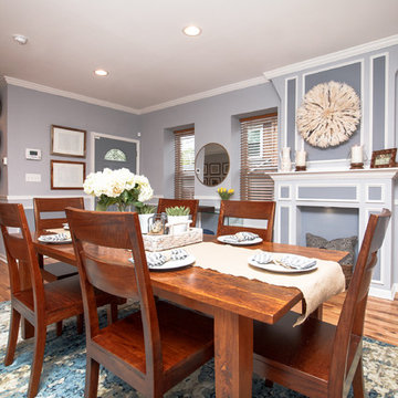 Global Transitional Living Room & Dining Room