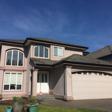 Exterior Stucco Spray Painting- Before Photo