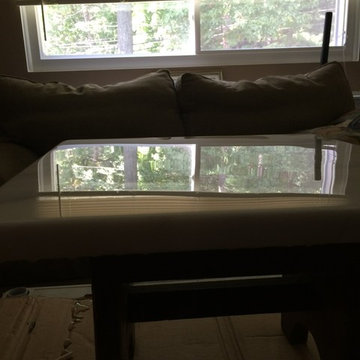 White marble vanity restoration - AFTER