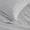 Croscill Sateen Weave 500TC 100% Egyptian Cotton Pillowcases, Gray, Standard