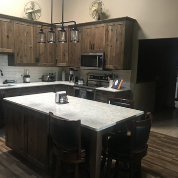 Beautiful Kitchen Remodel Done in Knotty Alder Cabinets