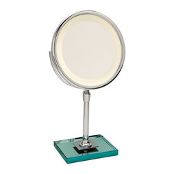 Miroir Brot - Miroir Brot Elegance C 24 on a Glass Base - Makeup Mirrors