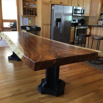 live edge single slab dining table