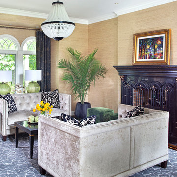 Maximalist Doylestown Living Room