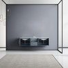 Geneva Bath Vanity Dark Gray 72 With Carrara Marble Top & Sink