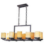 Maxim Lighting - Maxim Lighting 21149SCRE Luminous - Ten Light Chandelier - Luminous Ten Light Chandelier Rustic Ebony Stone Candle GlassSimple straight line frame fashioned in minimalist style finished in our Rustic Ebony are electrified by the warmth and beauty of the Stone Candle shades. These shades are carved out of solid stone each has a personality of its own.Rustic Ebony Finish With Stone Candle GlassSimple straight line frame fashioned in minimalist style finished in our Rustic Ebony are electrified by the warmth and beauty of the Stone Candle shades. These shades are carved out of solid stone each has a personality of its own. *Number of Bulbs: 10 *Wattage: 60W * BulbType: A19 Medium Base *Bulb Included: No *UL Approved: Yes