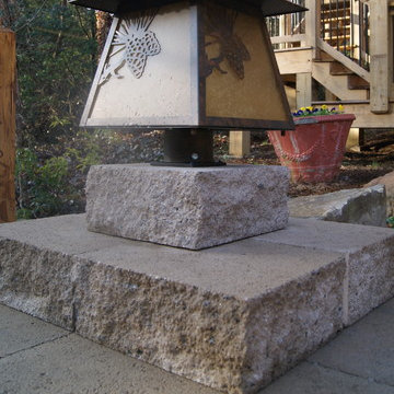 Columns, Segmental Retaining Wall and Pavers