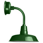 Cocoweb - 12" Vintage LED Down Light With Trim Arm, Green - Cocoweb's LED Oldage Barn Lights puts a modern twist on vintage lighting. Each light is fully integrated with today's LED technology, while preserving the traditional look. The light put out by each lamp is 1600 lumen with a color temperature of 2700k, providing a warm yellow-orange hue of light that is comparable to a 100-watt incandescent bulb, that is rated to last over 50,000 hours (20 years with average use). Each light is powder coated to withstand extreme heat and weather conditions making this a perfect option for both indoor and outdoor locations.