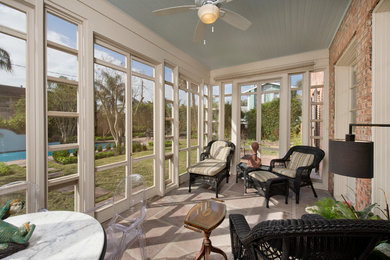 Ornate sunroom photo in Houston