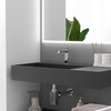Juniper Bathroom Vanity Top, Black, 36", Left Basin, Standard