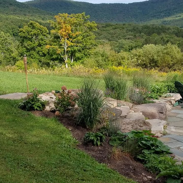 Rustic Getaway Patio and Pond