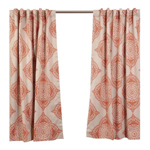 Henna Blackout Curtain Set Of 2 Mediterranean Curtains By