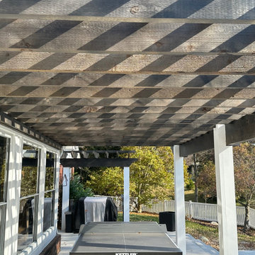 Cedar Pergola, Trellis, and Arbor for grill area.