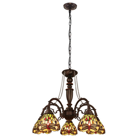 Chloe Lighting Anisoptera Purity 5-Light Antique Large Chandelier 27" Wide