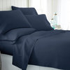 Becky Cameron Premium Ultra Soft Luxury 6-Piece Bed Sheet Set, Navy, Twin Xl