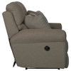 Catnapper Eastland Lay Flat Reclining Loveseat in Gray Polyester Fabric