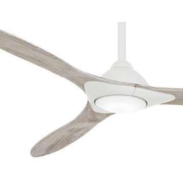 Minka Aire Sleek 60 in. LED Indoor Flat White Smart Ceiling Fan with Remote