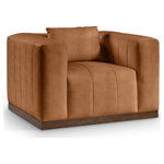 Meridian Furniture - Mallina Upholstered Chair, Cognac, Vegan Leather - Indulge in the allure of the Cognac Vegan Leather Mallina Chair by Meridian Furniture. Its captivating design and luxurious Cognac Vegan Leather elevate any space with effortless elegance. Crafted with precision and durability in mind, this stunning piece becomes the focal point of gatherings, fostering moments of connection and warmth. Embrace sophistication and style with the Mallina Chair, a testament to exquisite taste and timeless beauty.